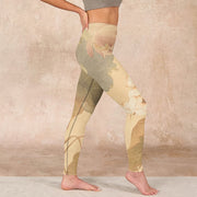 Buddha Stones Lotus Flowers Leaves Print Gym Leggings Women's Yoga Pants - image 17