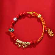 Buddha Stones Cinnabar Red String Bell Ruyi Brand Calm Bracelet Bracelet BS 2