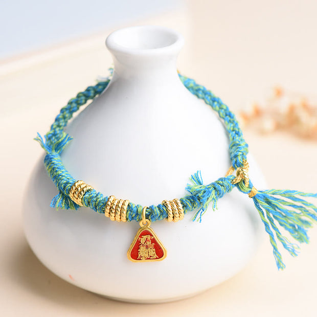 FREE Today: Connection and Strength Tibetan String Zakiram Goddess Of Wealth Flower Tassel Bracelet