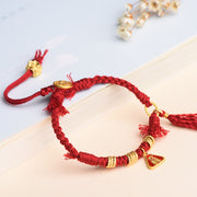 Buddha Stones Tibetan String Zakiram Goddess Of Wealth Flower Tassel Protection Bracelet Bracelet BS 2