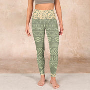 Buddha Stones Flowers Geometric Shapes Gym Leggings Women's Yoga Pants