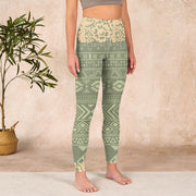 Buddha Stones Flowers Geometric Shapes Gym Leggings Women's Yoga Pants