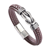 FREE Today: Strengthen Confidence Fashion Titanium Steel Leather Bracelet