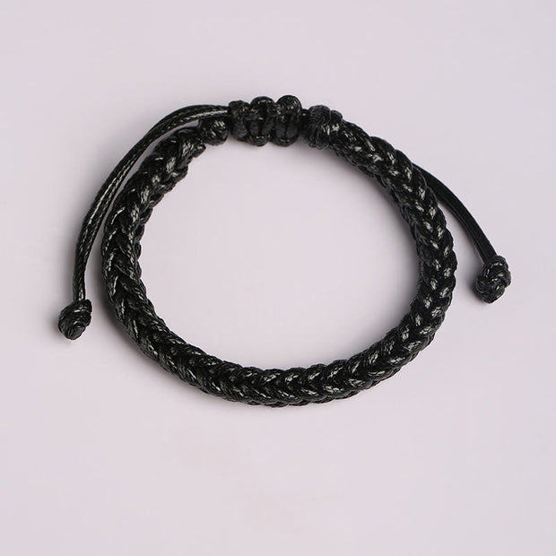 FREE Today: Harmony Healing Handmade Eight Thread Peace Knot Wax Cord Rope Braided Bracelet