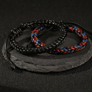 Buddha Stones Handmade Eight Thread Peace Knot Wax Cord Rope Braided Bracelet