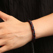 FREE Today: Harmony Healing Handmade Eight Thread Peace Knot Wax Cord Rope Braided Bracelet