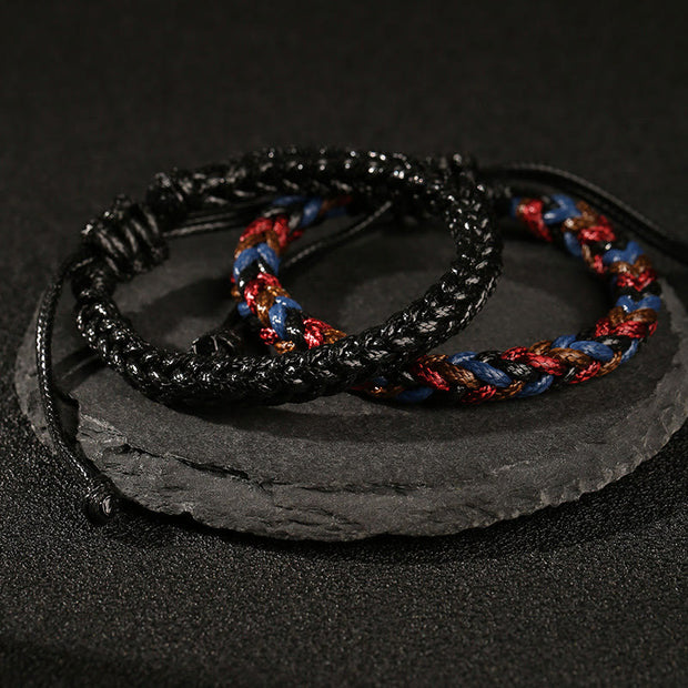 FREE Today: Harmony Healing Handmade Eight Thread Peace Knot Wax Cord Rope Braided Bracelet