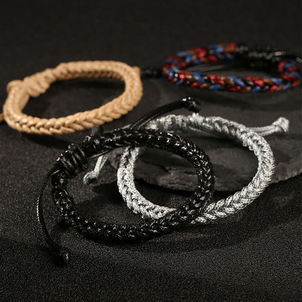 FREE Today: Harmony Healing Handmade Eight Thread Peace Knot Wax Cord Rope Braided Bracelet