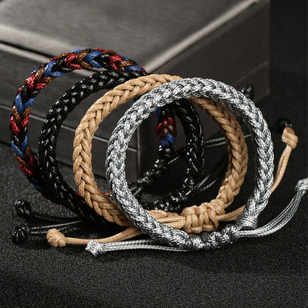 FREE Today: Harmony Healing Handmade Eight Thread Peace Knot Wax Cord Rope Braided Bracelet