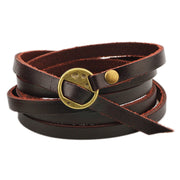 FREE Today: Confidence and Strength Vintage Multi-layer Leather Buckle Bracelet