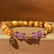 FREE Today: Protection and Healing Year of the Snake Tiger Eye Amethyst Fu Character Bracelet