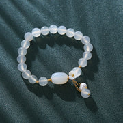 FREE Today: Peace Protection White Agate Pearl Flower Bracelet