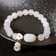 FREE Today: Peace Protection White Agate Pearl Flower Bracelet