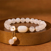 FREE Today: Peace Protection White Agate Pearl Flower Bracelet