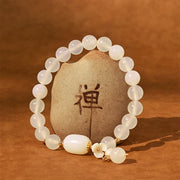 FREE Today: Peace Protection White Agate Pearl Flower Bracelet