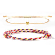 FREE Today: Purity and Healing TO MY LOVE 2Pcs Colorful Rope Braided Couple Bracelet