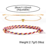 FREE Today: Purity and Healing TO MY LOVE 2Pcs Colorful Rope Braided Couple Bracelet