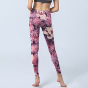 Buddha Stones Purple Peony Flowers Print Gym Leggings Women's Yoga Pants - image 7