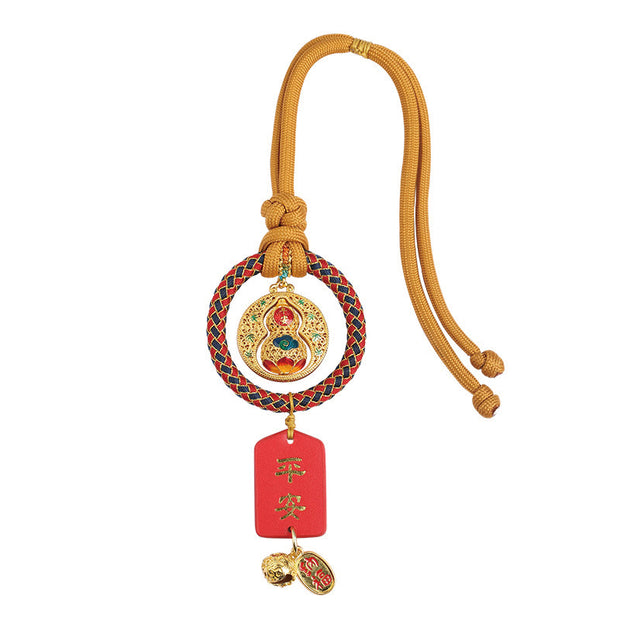 Buddha Stones Gourd Fu Character Safe And Well Fortune Car Hanging Decoration