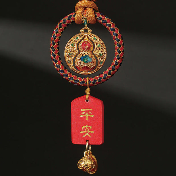 Buddha Stones Gourd Fu Character Safe And Well Fortune Car Hanging Decoration