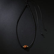 FREE Today: Clear Thinking and Willpower Natural Tiger Eye Beaded Wax Rope Necklace Pendant