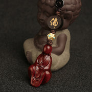 FREE Today: Calm and Protection Small Leaf Red Sandalwood Formless Buddha Key Chain