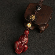 FREE Today: Calm and Protection Small Leaf Red Sandalwood Formless Buddha Key Chain