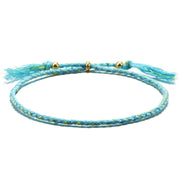 Buddha Stones Handmade Colorful Rope Braided Tassel Adjustable Harmony Bracelet