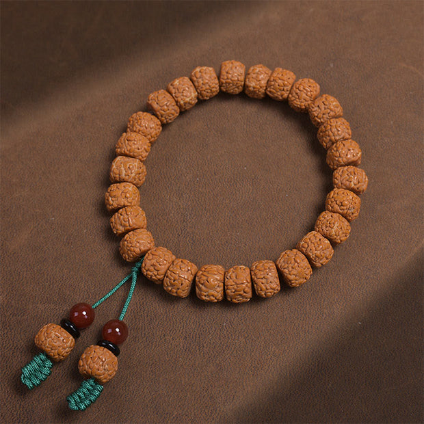 FREE Today: Auspiciousness Luck Tibetan Rudraksha Bodhi Seed Agate Bracelet