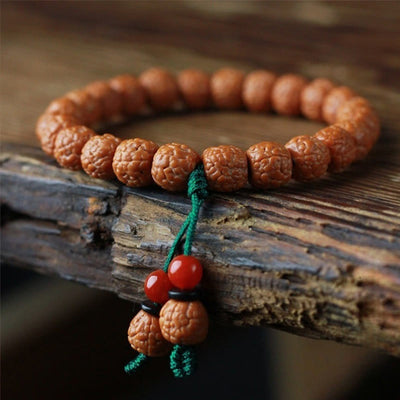 FREE Today: Auspiciousness Luck Tibetan Rudraksha Bodhi Seed Agate Bracelet