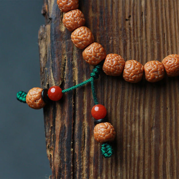 FREE Today: Auspiciousness Luck Tibetan Rudraksha Bodhi Seed Agate Bracelet