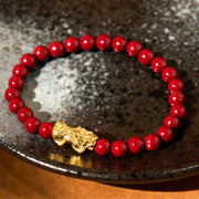 FREE Today: Luck Blessing Natural Cinnabar Beads Pixiu Bracelet