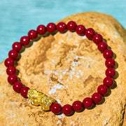 FREE Today: Luck Blessing Natural Cinnabar Beads Pixiu Bracelet