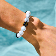 FREE Today: Wealth Blessing Vintage White Turquoise Black Onyx Pixiu Beads Bracelet