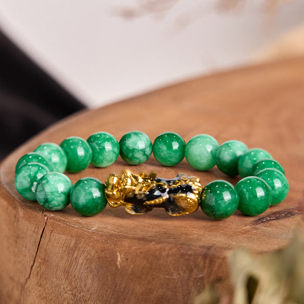 Buddha Stones FengShui PiXiu Jade Protection Bracelet