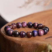 Buddha Stones Natural Purple Tiger Eye Protection Strength Bracelet