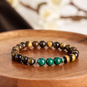 Buddha Stones Tiger Eye Green Tiger Eye Courage Bracelet