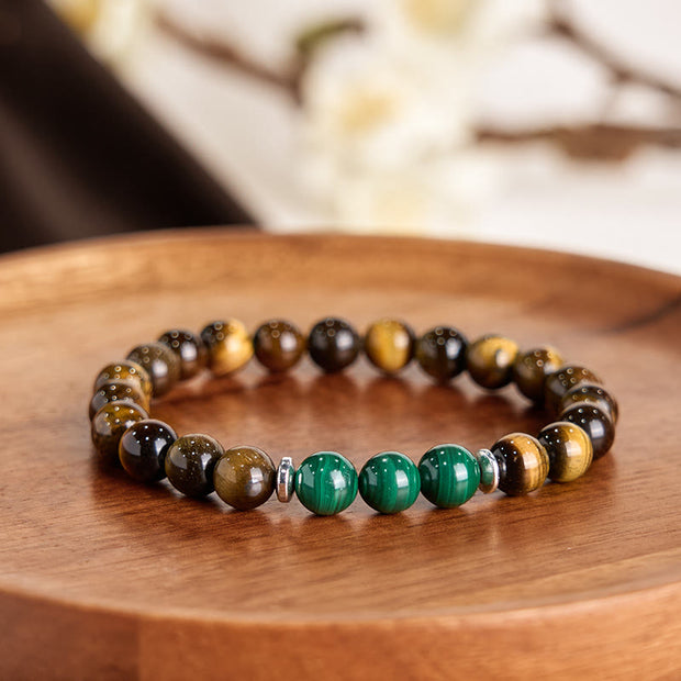 Buddha Stones Tiger Eye Green Tiger Eye Courage Bracelet