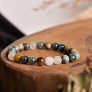 Buddha Stones Natural Eagle's Eye Stone Confidence Positive Bracelet