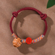 FREE Today: Luck and Connection Handmade Chinese Zodiac Red String Peach Pit Cinnabar Bracelet