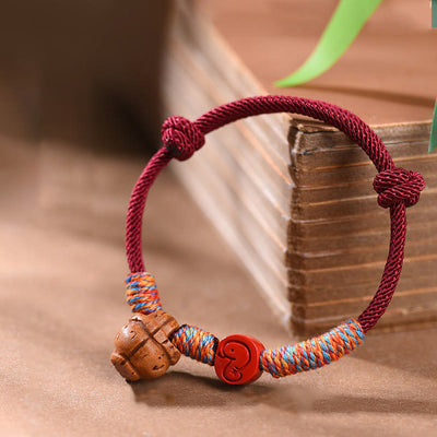 FREE Today: Luck and Connection Handmade Chinese Zodiac Red String Peach Pit Cinnabar Bracelet