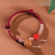 FREE Today: Luck and Connection Handmade Chinese Zodiac Red String Peach Pit Cinnabar Bracelet