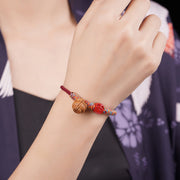 FREE Today: Luck and Connection Handmade Chinese Zodiac Red String Peach Pit Cinnabar Bracelet