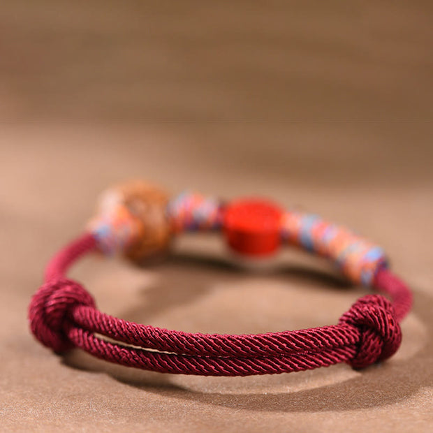 FREE Today: Luck and Connection Handmade Chinese Zodiac Red String Peach Pit Cinnabar Bracelet