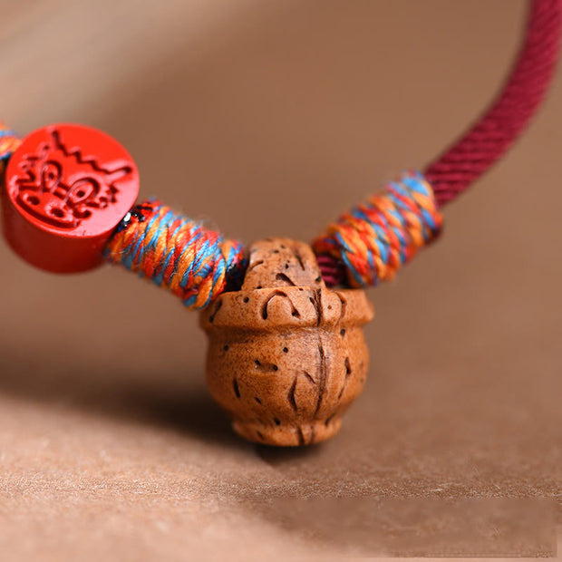 FREE Today: Luck and Connection Handmade Chinese Zodiac Red String Peach Pit Cinnabar Bracelet