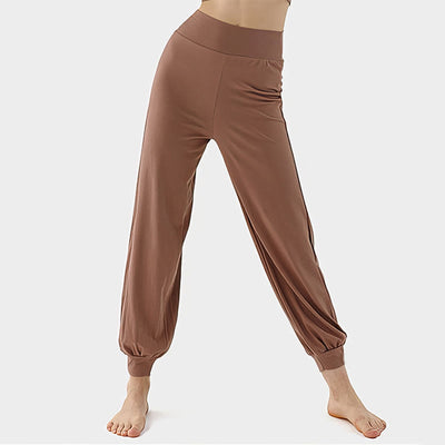 Buddha Stones Casual Plain High Waist Quick Drying Women's Leica Pants