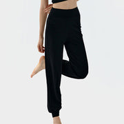 Buddha Stones Casual Plain High Waist Quick Drying Women's Leica Pants