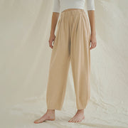 Buddha Stones Casual Plain Breathable Loose Women's Leica Harem Pants With Pockets