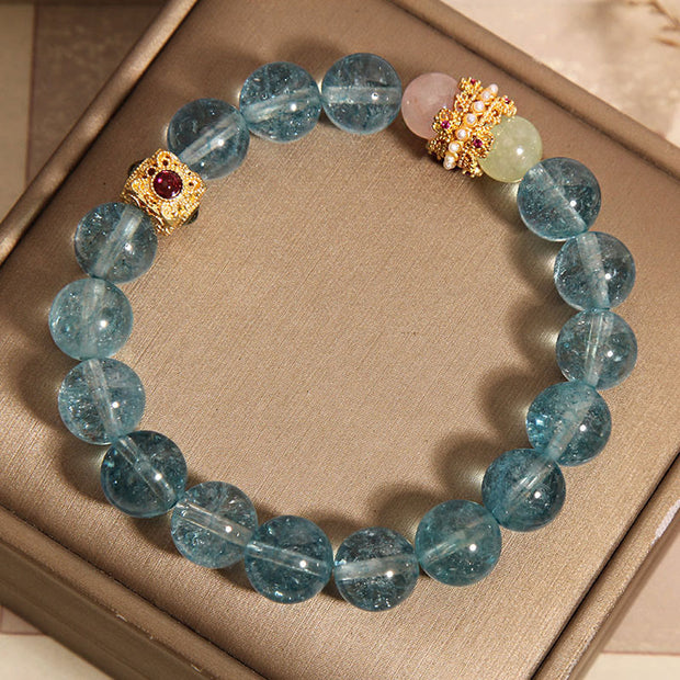 Buddha Stones Natural Kyanite Healing Communication Bracelet