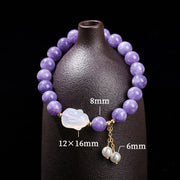 FREE Today: Positive and Harmony Natural Purple Chalcedony Rabbit Bead Bracelet